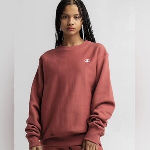 Champion Reverse Weave Ladies Light Pink Crewneck Sweatshirt